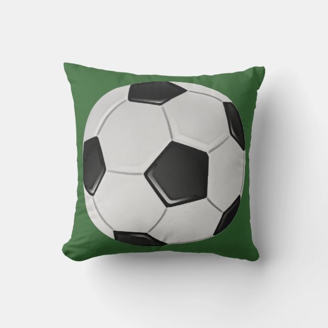 American Soccer or Association Football Ball Throw Pillow (Front)