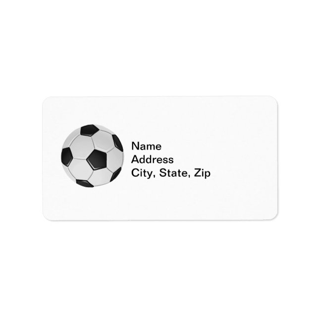 American Soccer or Association Football Label (Front)