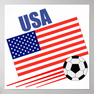 American Soccer Team Poster