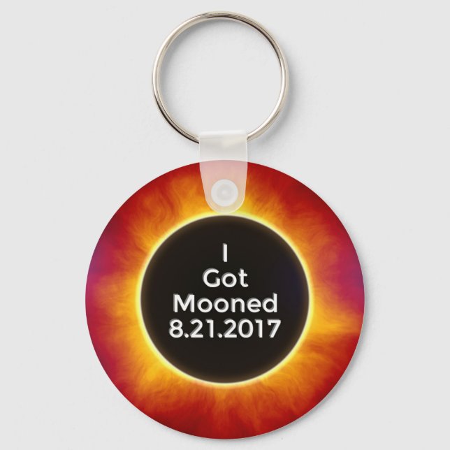 American Solar Eclipse Got Mooned August 21 2017.j Keychain (Front)