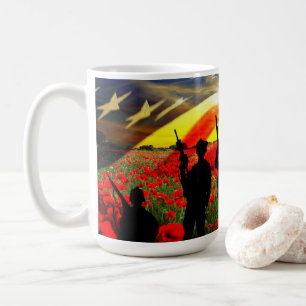 American Soldier American Flag In Honour Coffee Mug