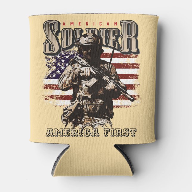 American Soldier Can Cooler (Front)