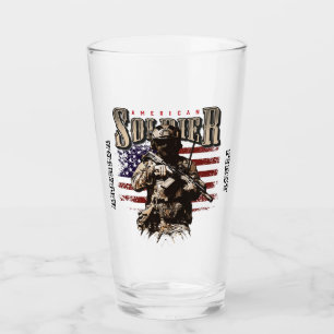 American Soldier Design Pint Glass Cup