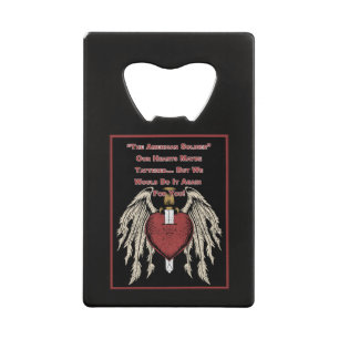American Soldier Veteran Credit Card Bottle Opener