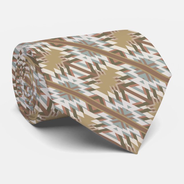 American Southwest Desert Colors Inspired Design Tie (Rolled)