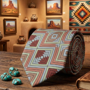 American Southwest Desert Colours Inspired Design Tie