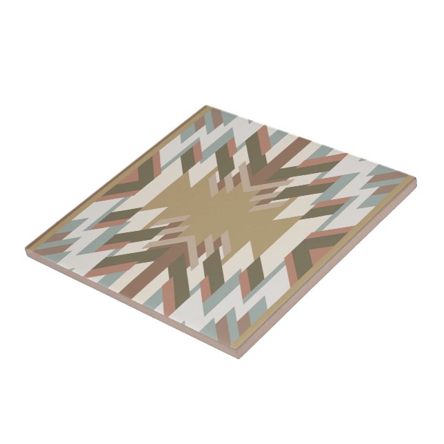 American Southwest Desert Colours Inspired Design  Tile (Side)