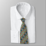 American Southwest Patterned Art And Earthy Colors Tie<br><div class="desc">Neck Tie business suit and casual fun trendy fashion statement apparel attire accessory printed with a diagonal angled version of American Southwest Patterned Art And Earthy Colors inspired graphic design illustration by TheFabricSeal at Zazzle #ZazzleMade https://www.zazzle.com/store/thefabricseal This American Indian Art Style drawing image is a beautiful mirrored repeating pattern design...</div>