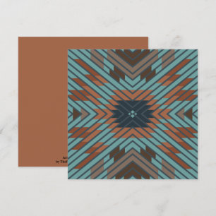 American Southwest Tribal Patterned Art And Colors Card