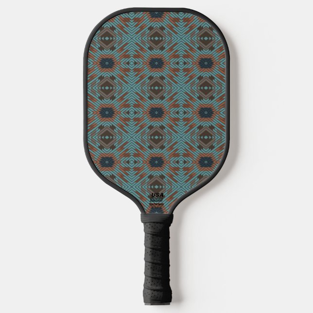 American Southwest Tribal Patterned Art And Colors Pickleball Paddle (Front)