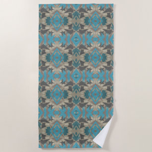 American Southwestern Patterned Art And Colors Beach Towel