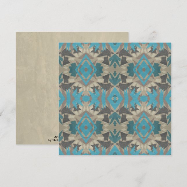 American Southwestern Patterned Art And Colors Card (Front/Back)