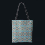 American Southwestern Patterned Art And Colors Tote Bag<br><div class="desc">Tote Bag all over print shoulder style fashion statement stylish storage accessory printed with a American Southwestern Patterned Art And Colors graphic design illustration by TheFabricSeal at Zazzle #ZazzleMade https://www.zazzle.com/store/thefabricseal This American Indian Tribal Geometric Art Style drawing image is a beautiful mirrored repeated alternating half brick step pattern design with...</div>