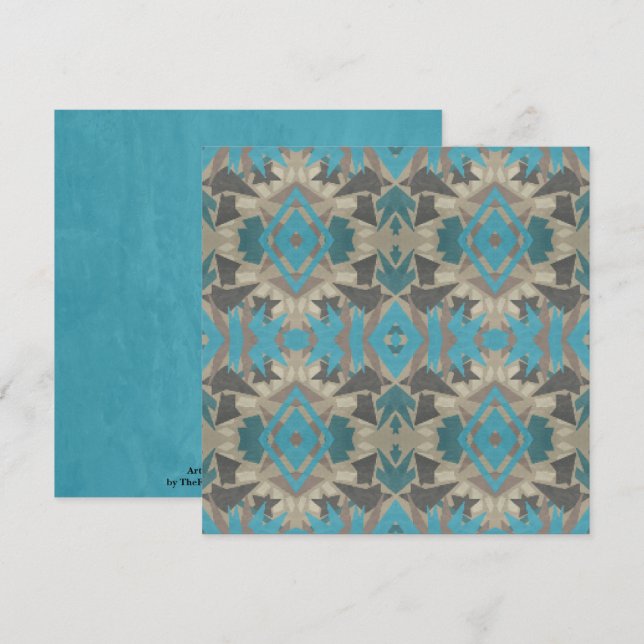 American Southwestern Patterned Art And Colours Card (Front/Back)