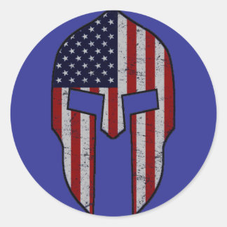 American Spartan Classic Round Sticker