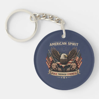 American Spirit Eagle Patriotic USA Flag Peace Thr