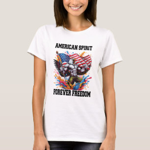 American Spirit Women White T-Shirt