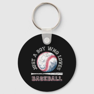 American Sport Fan Baseball Lover Boys Batter  Keychain
