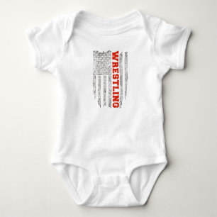 American Sport Wrestling  Baby Bodysuit