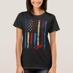 American Sports Flag 4th Of July Golf Club Athleti T-Shirt