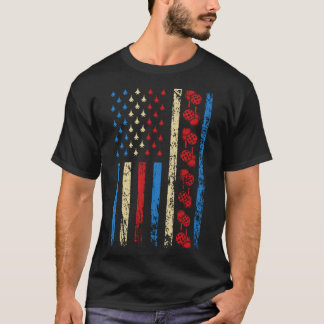 American Sports Flag 4th Of July Pickleball Athlet T-Shirt