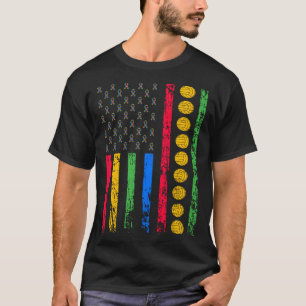 American Sports Flag Autism Awareness Month Volley T-Shirt