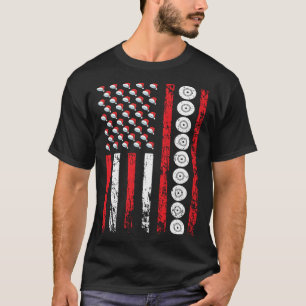 American Sports Flag Christmas Athletic Lawn Bowli T-Shirt