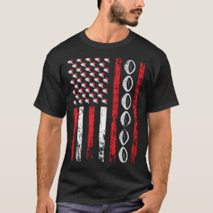 American Sports Flag Christmas Rugby Athletic Foot T-Shirt
