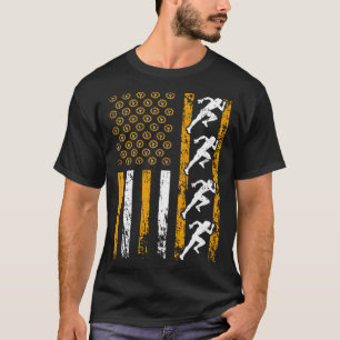 American Sports Flag Construction Track And Field T-Shirt