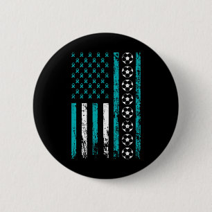 American Sports Flag Footbyll Stress Awareness Mon 2 Inch Round Button