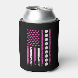 American Sports Flag Volleyball Sporty Ball Can Cooler