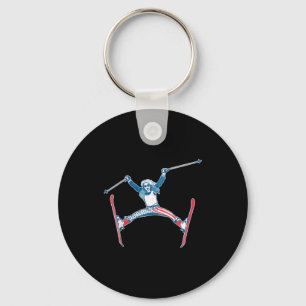 American spread eagle funny ski American spread ea Keychain