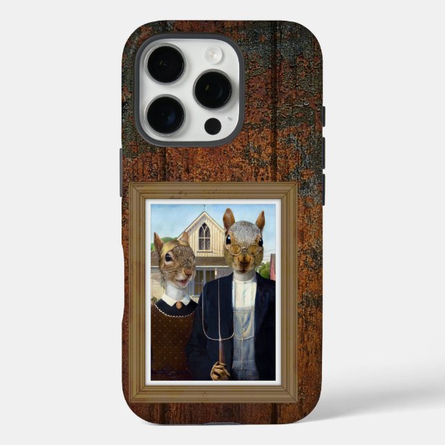 American Squirrel Gothic - funny Case-Mate iPhone Case (Back)