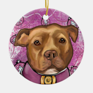 AMERICAN STAFFORDSHIRE   CERAMIC ORNAMENT