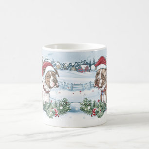 American Staffordshire Christmas Coffee Mug