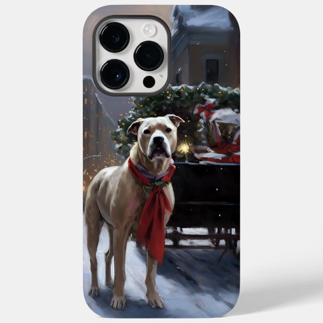 American Staffordshire Christmas Festive Season Case-Mate iPhone Case (Back)