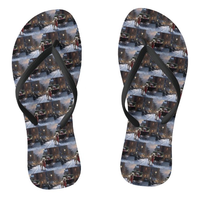 American Staffordshire Christmas Festive Season Flip Flops (Footbed)