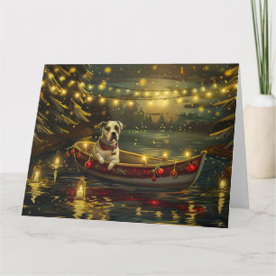 American Staffordshire Christmas Festive Voyage Card