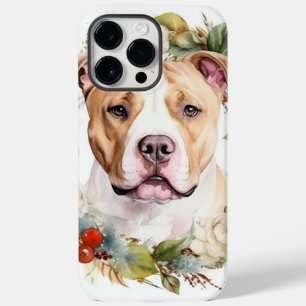American Staffordshire Christmas Wreath Festive Case-Mate iPhone 14 Pro Max Case