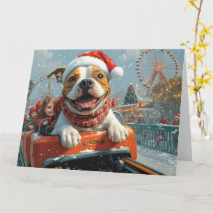 American Staffordshire Dog Christmas Card