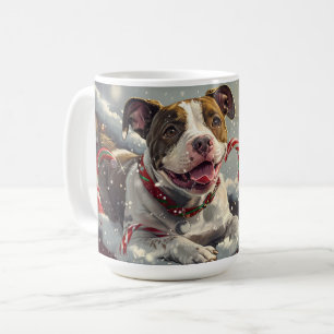 American Staffordshire Dog Christmas Festive  Coffee Mug