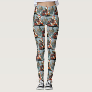 American Staffordshire Dog Christmas Leggings