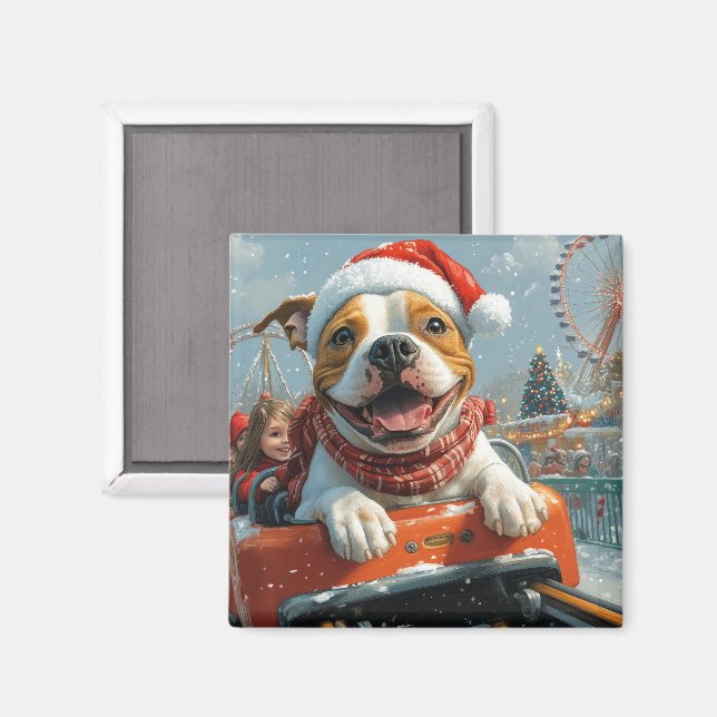 American Staffordshire Dog Christmas Magnet (Front/Back)