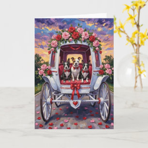 American Staffordshire Dog Valentine's Day Card