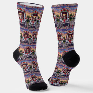 American Staffordshire Dog Valentine's Day Socks