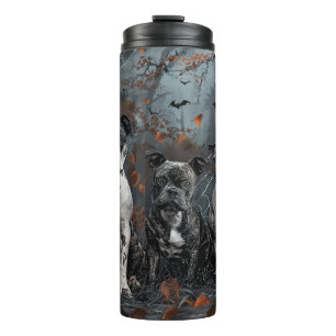 American Staffordshire Halloween Night Doggy Thermal Tumbler
