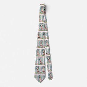 American Staffordshire Happy Easter Tie