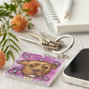 AMERICAN STAFFORDSHIRE   KEYCHAIN