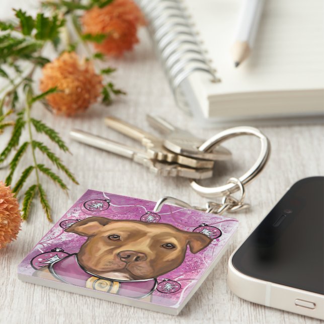 AMERICAN STAFFORDSHIRE   KEYCHAIN (Front Right)