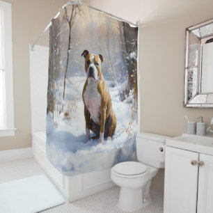 American Staffordshire Let It Snow Christmas